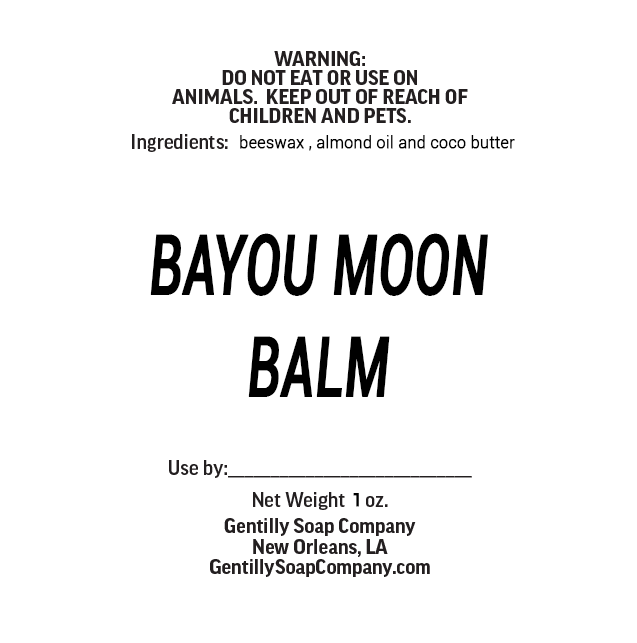 Gentilly Soap Co. BAYOUMOONBALM