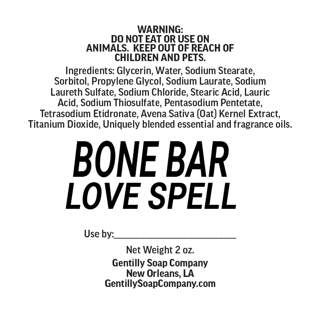 Gentilly Soap Co. BONEBARLOVESPELL