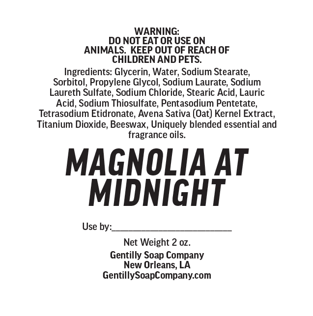 Gentilly Soap Co. MAGNOLIAATMIDNIGHT